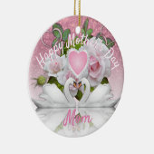 Mooie witte zwanen - Moederdag Keramisch Ornament (Rechts)