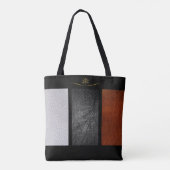 Mooie witte, zwarte en roestpanelen — kunstleder tote bag (Achterkant)