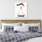 Mooie wittebeer kerst canvas muurkunst (Insitu (Slaapkamer))