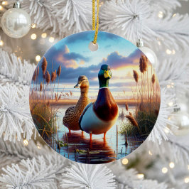 Mooie woerdend-eendjes aandenken keramisch ornament