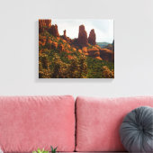 Mooie woestijn scène van Sedona rode rotsen Canvas Afdruk (Insitu (Woonkamer))