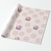 Mooie woestijn zoete donuts illustratiepatroon  cadeaupapier (Uitgerold)