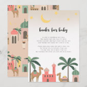 Mooie woestijnthema kameel boeken voor baby kaart (Voorkant / Achterkant)