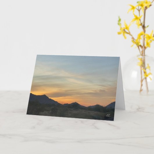 Mooie woestijnzon kaart (Gele Bloem)