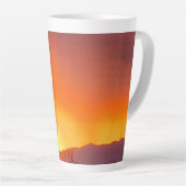 Mooie woestijnzon latte mok (Rechterhoek)