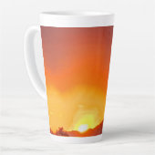 Mooie woestijnzon latte mok (Linkerhoek)