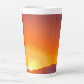 Mooie woestijnzon latte mok (Voorkant)