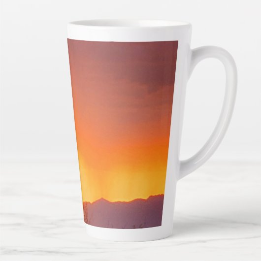 Mooie woestijnzon latte mok (Rechts)