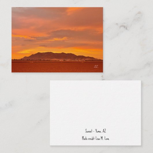 Mooie woestijnzon notitiekaartje (Voorkant / Achterkant)