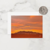 Mooie woestijnzon notitiekaartje (Voorkant / Achterkant in situ)