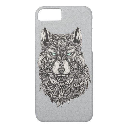 Mooie wolf, Abstracte illustratie Case-Mate iPhone Case (Achterkant)