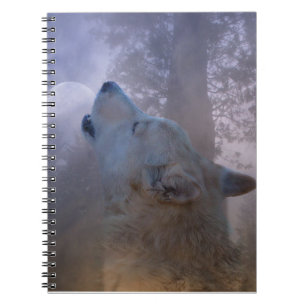 Mooie Wolf en Moon Notitieboek