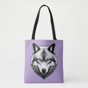 Mooie Wolf Gezicht Tote Bag