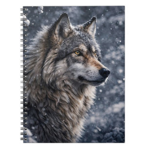 Mooie Wolf in de Sneeuw Dagboek Notitieboek