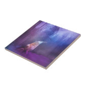 Mooie Wolf in de sneeuwkunst-Tegel Tegeltje (Zijkant)