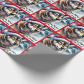 Mooie Wolf in Sneeuw Cadeaupapier (Hoek)