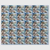 Mooie Wolf in Sneeuw Cadeaupapier (Vlak)