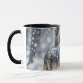 Mooie wolf in sneeuw natuur in het wild mok (Links)