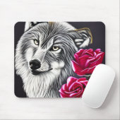 Mooie Wolf Mousepad Muismat (Met muis)
