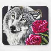 Mooie Wolf Mousepad Muismat (Voorkant)