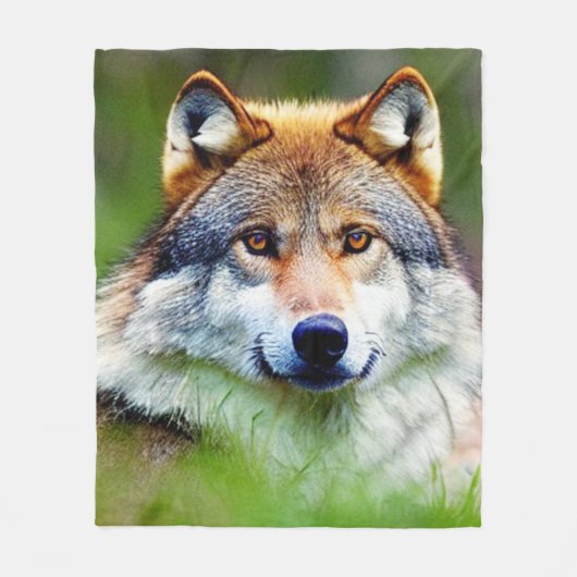 Mooie wolfkop schilderen fleece deken (Voorkant)