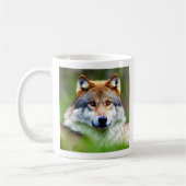 Mooie wolfkop schilderen koffiemok (Links)