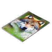 Mooie wolfkop schilderen notitieboek (Linkerzijde)