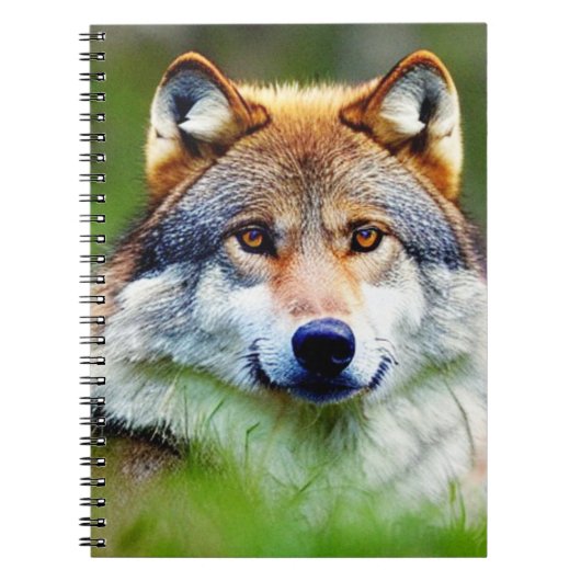 Mooie wolfkop schilderen notitieboek (Voorkant)