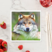 Mooie wolfkop schilderen servet (Insitu)