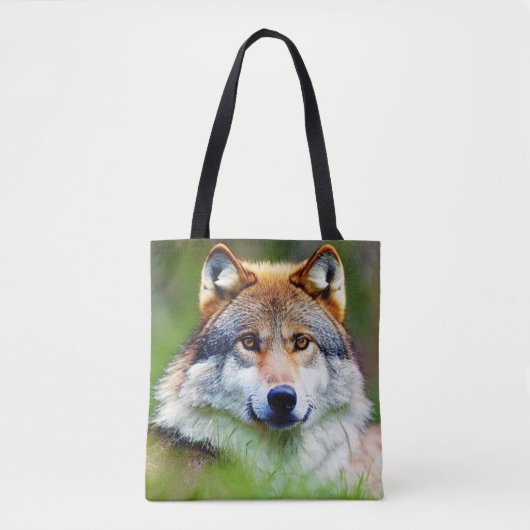 Mooie wolfkop schilderen tote bag (Voorkant)