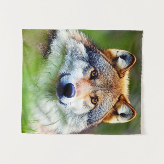 Mooie wolfkop schilderen wandkleed (Voorkant (horizontaal))