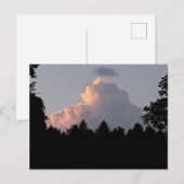 mooie wolk achter de bomen 's nachts briefkaart (Voorkant / Achterkant)
