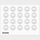 Mooie wolk baby shower sticker (Vel)
