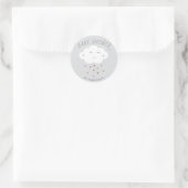 Mooie wolk baby shower sticker (Tas)