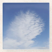 Mooie wolk glazen onderzetter (Voorkant)
