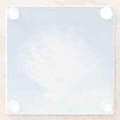 Mooie wolk glazen onderzetter (Achterkant)
