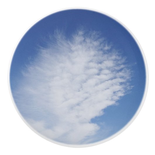Mooie wolk keramische knop (Voorkant)