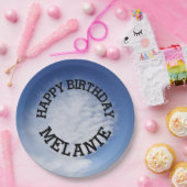 Mooie wolk papieren bordje (Feest)