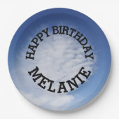 Mooie wolk papieren bordje (Voorkant)