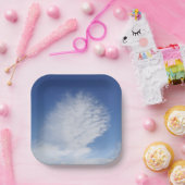 Mooie wolk papieren bordje (Feest)