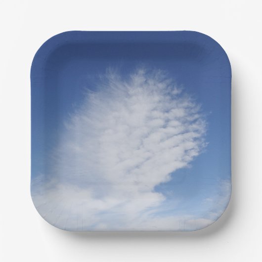 Mooie wolk papieren bordje (Voorkant)
