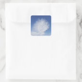 Mooie wolk vierkante sticker (Tas)