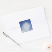 Mooie wolk vierkante sticker (Envelop)
