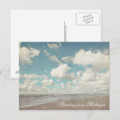 Mooie wolken boven Lake Michigan Beach Briefkaart (Voorkant / Achterkant)