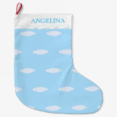 Mooie wolken grote kerstsok (Voorkant)