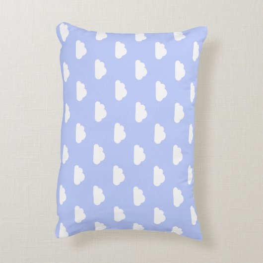 Mooie wolken wit op blauw accent kussen (Achterkant (Verticaal))
