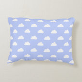 Mooie wolken wit op blauw accent kussen (Achterkant)