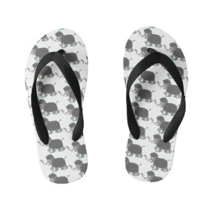 Mooie wollige mammoet cartoonillustratie kinder teenslippers