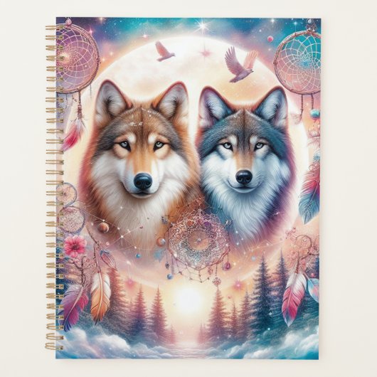 Mooie Wolven en Dreamcatchers Planner (Voorkant)