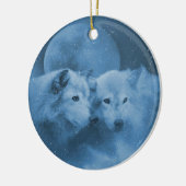 Mooie wolven in het Ornament van de sneeuwfeestdag (Links)